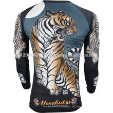 Tiger maßgeschneiderte Neopren-Spandex-Kompressionskleidung Rashguard